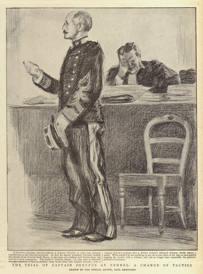 El Juicio del Capitán Dreyfus en Rennes, un Cambio de Tácticas de Charles Paul Renouard
